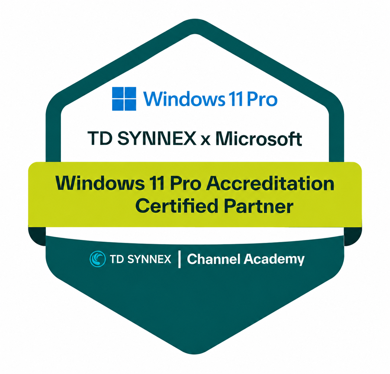 Insígnia Windows 11 Pro Accreditation Certified Partner de TD SYNNEX i Microsoft
